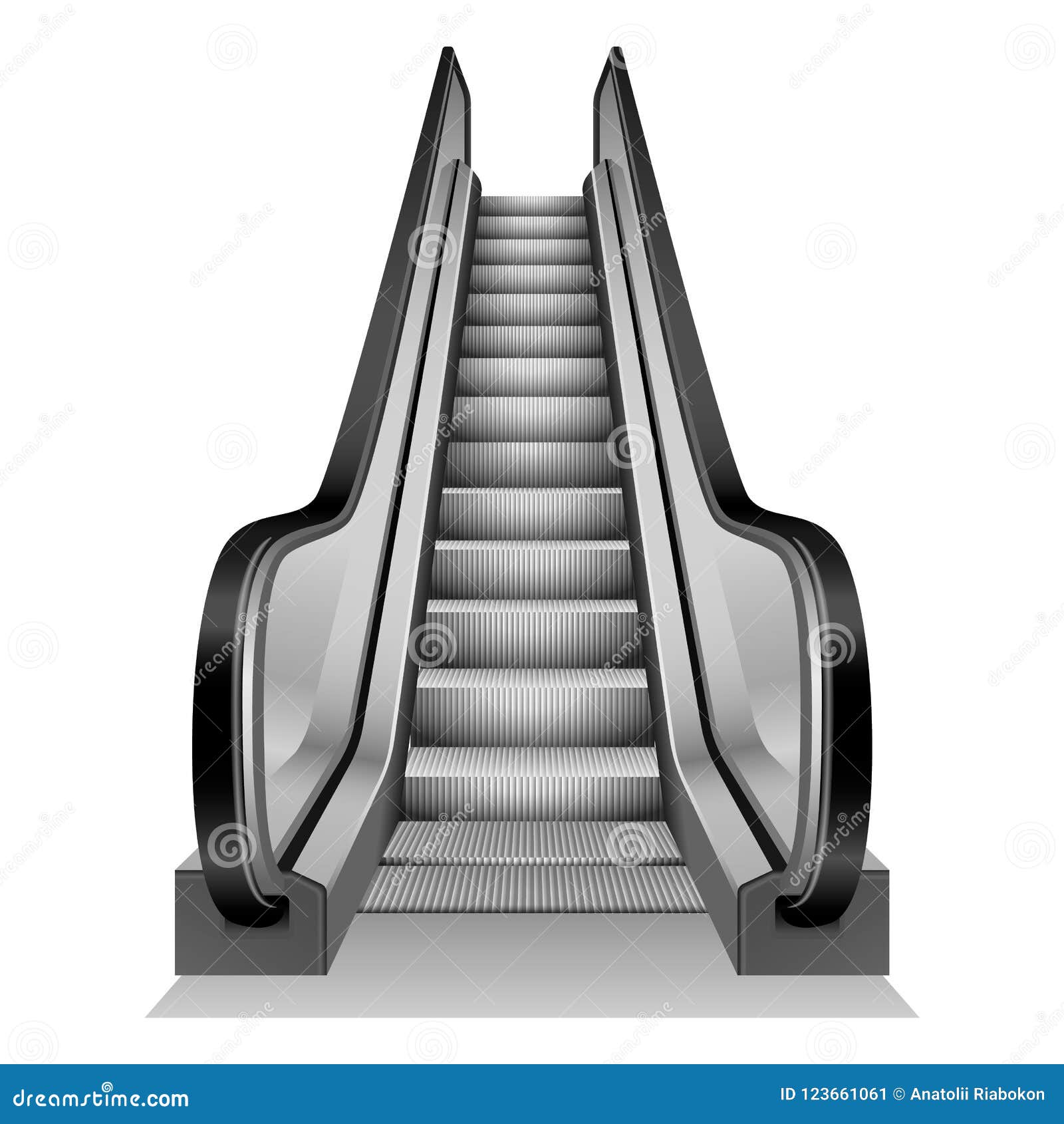 Download Escalator Mockup, Realistic Style Stock Illustration ...