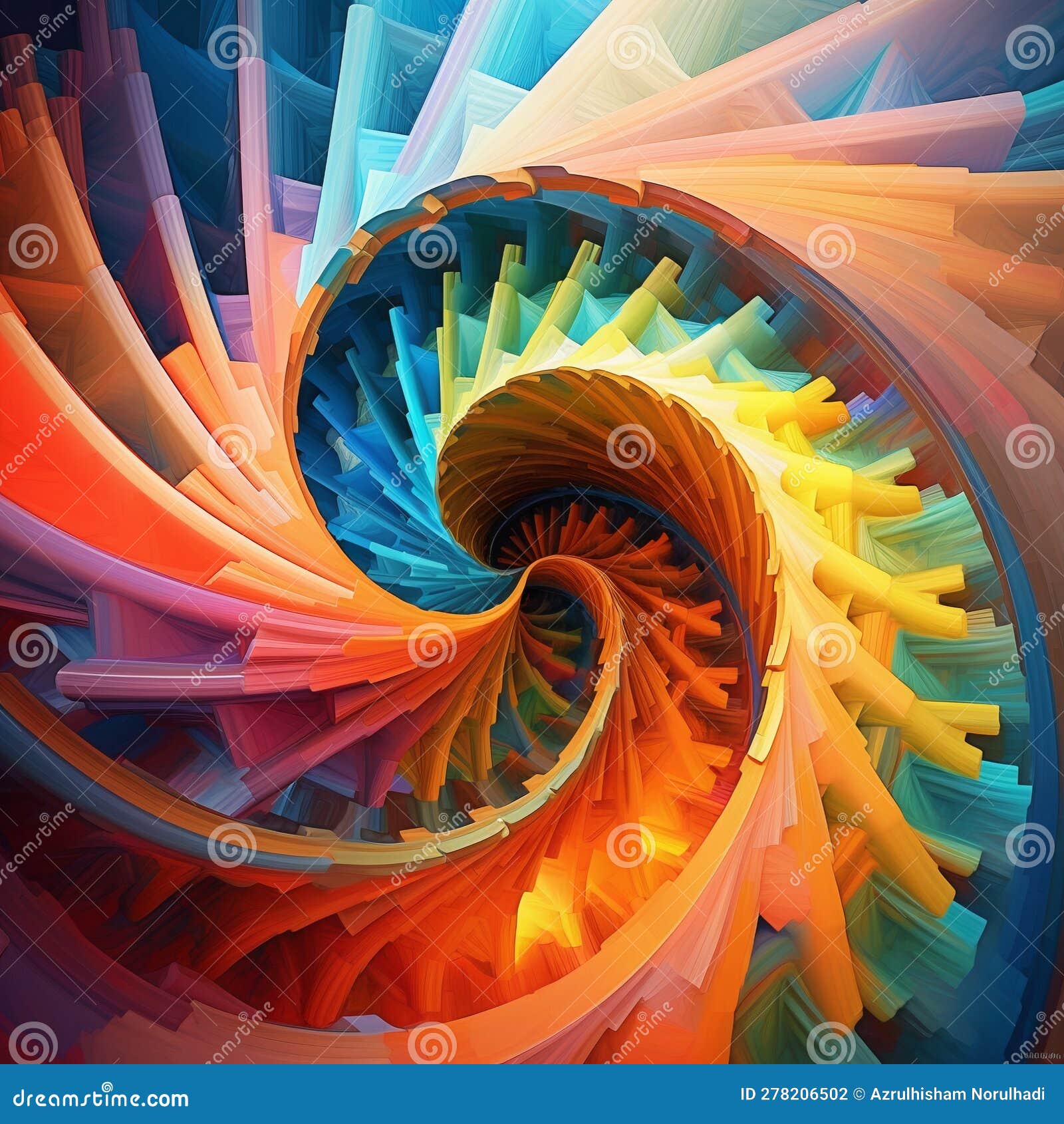 Escalier En Spirale Arc-en-ciel Illustration Stock - Illustration du  embarquez, enchanter: 278206502