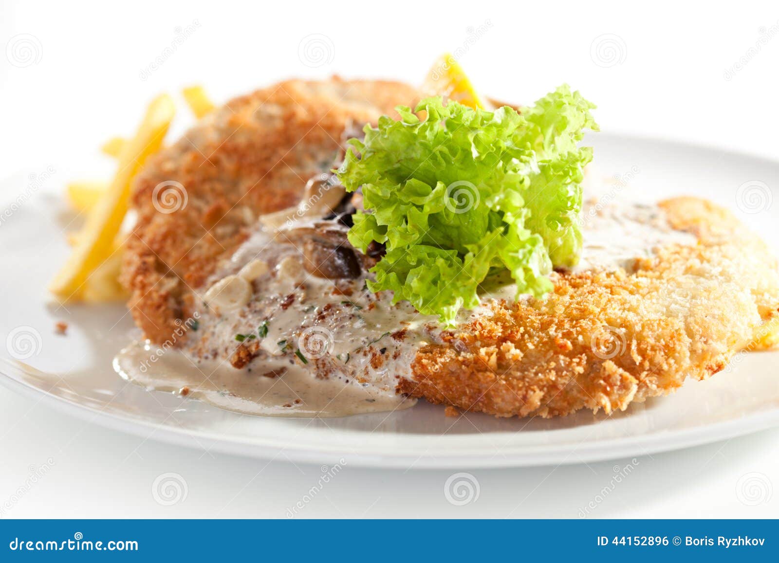 Escalope de veau de Vienne photo stock. Image du allemand 44152896