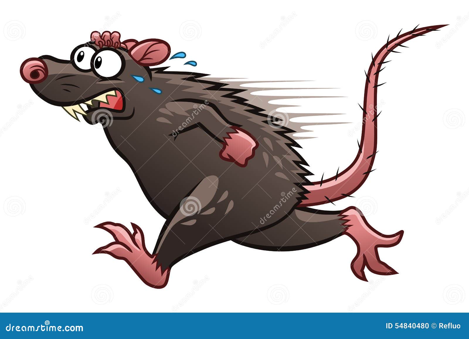 Escaping rat stock vector. Illustration of defeated, frightened - 54840480