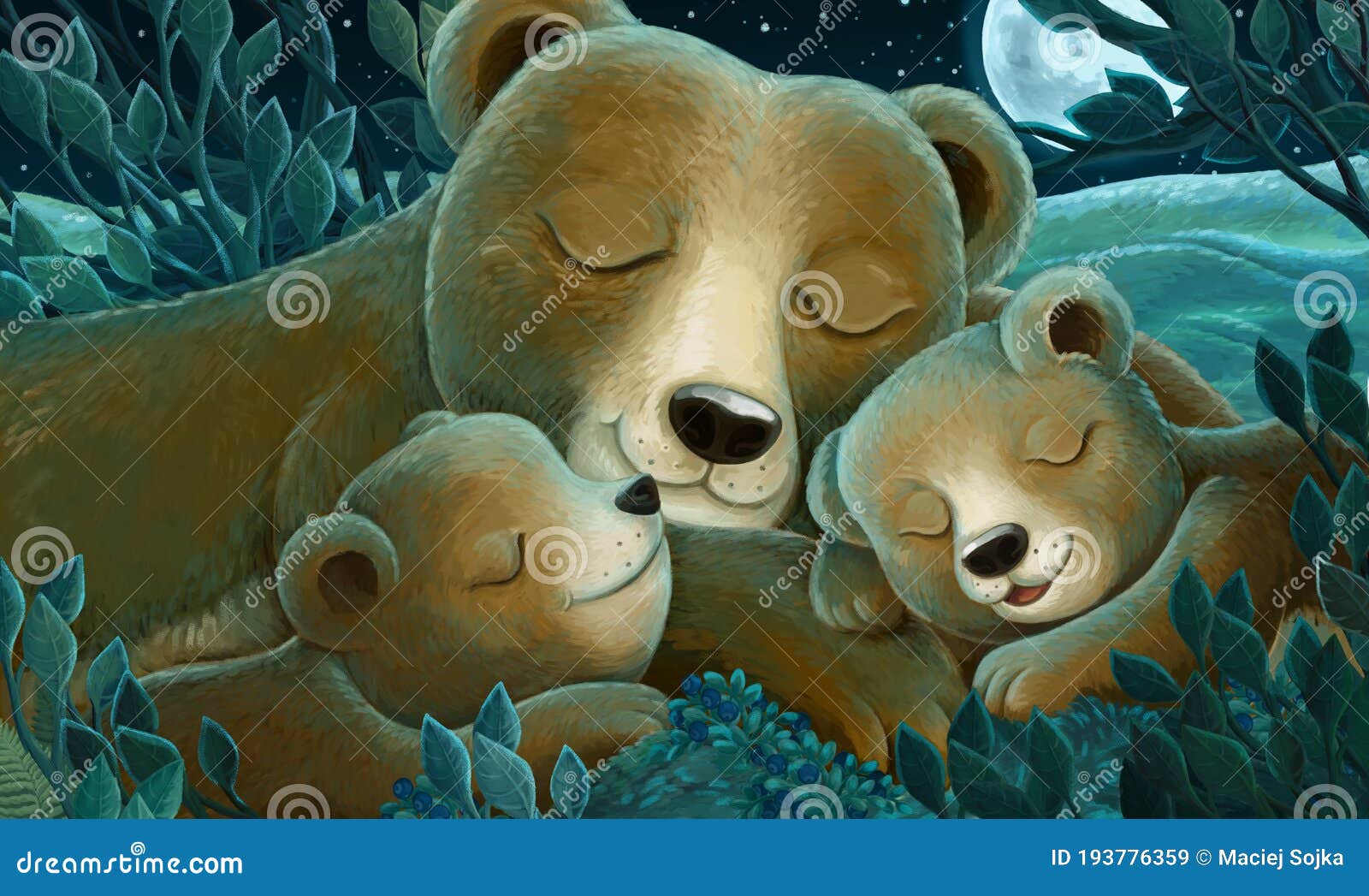 Escena De Dibujos Animados Con Familia De Osos En El Bosque Por Ilustración Nocturna Stock de ilustración - Ilustración de lindo, colorido: 193776359 Escena De Dibujos Animados Con Familia De Osos En El Bosque Por Ilustración Nocturna Stock de ilustración - Ilustración de lindo, colorido: 193776359