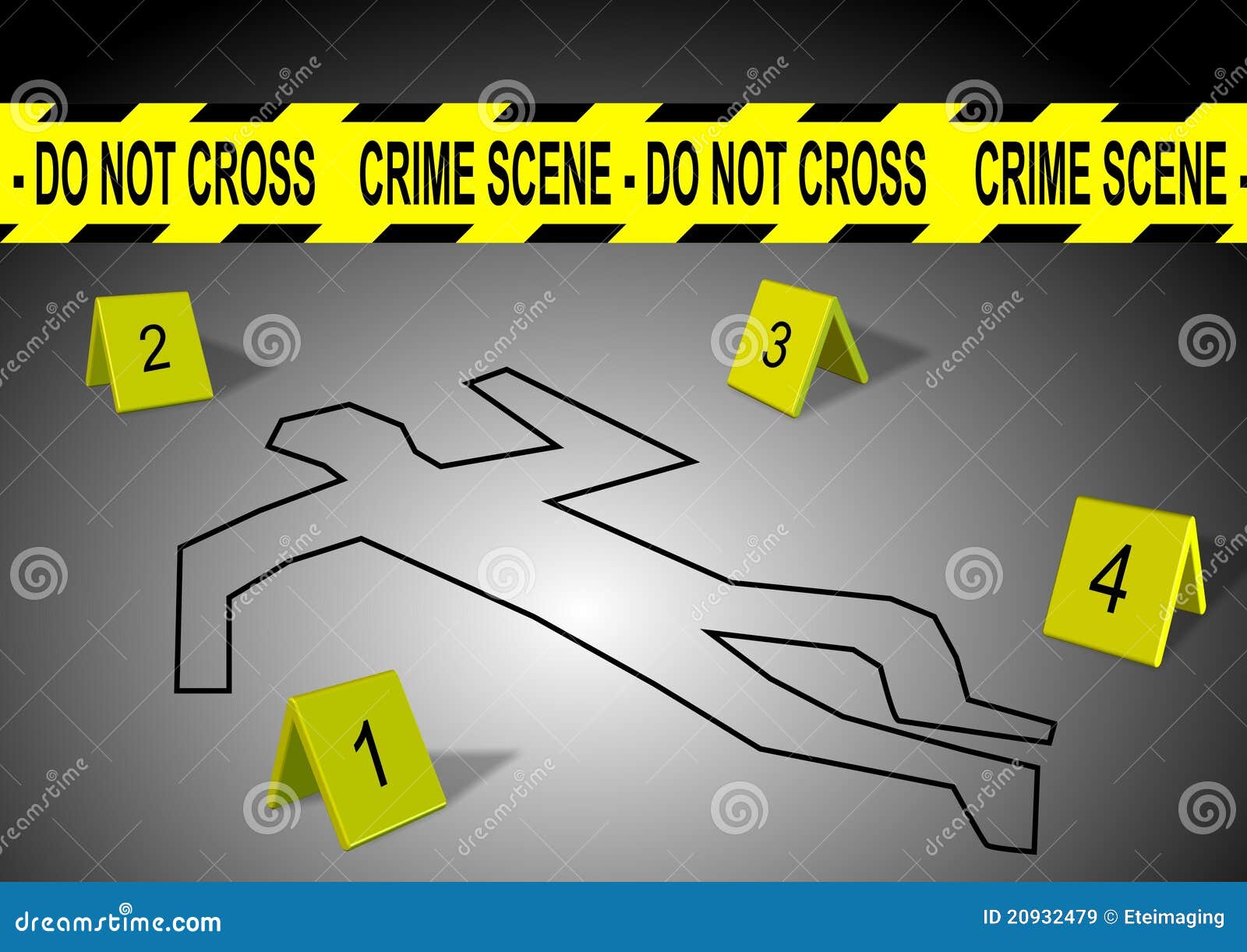 Escena del crimen stock de ilustración. Ilustración de evidencia 20932479