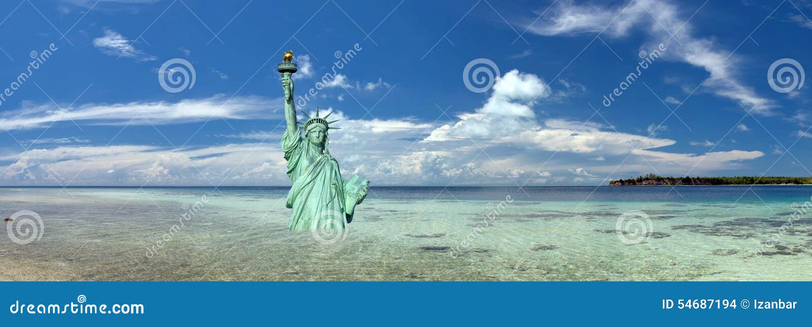 Escena nuclear de la apocalipsis de New York Post con la estatua de la libertad en la playa