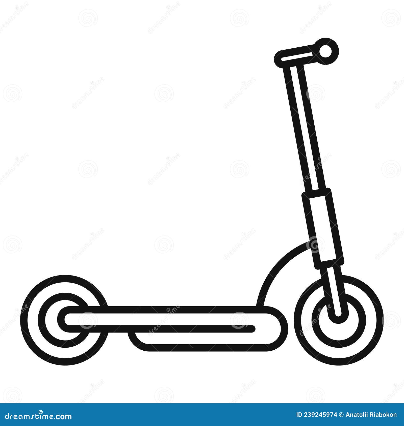 escooter icon outline . electric scooter