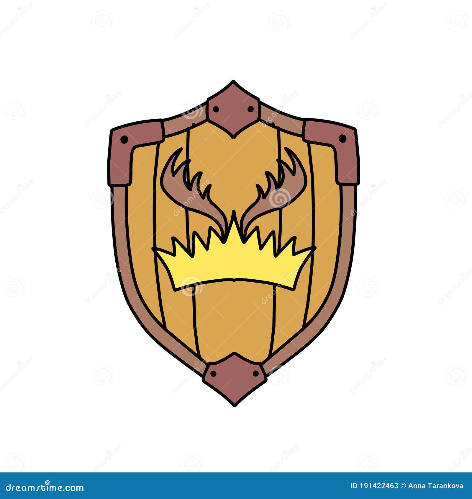 Escudo Con El Escudo De Armas De La Casa De Los Bratheons. Elemento Game of  Thrones. Una Canción Sobre El Hielo. Corona De Cuernos Ilustración del  Vector - Ilustración de plano, libro: