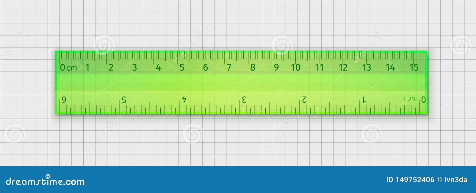 Escuela Que Mide La Regla Plástica Transparente 15 Centímetros Y 6 Pulgadas  Ilustración del Vector - Ilustración de equipo, escala: 149752406