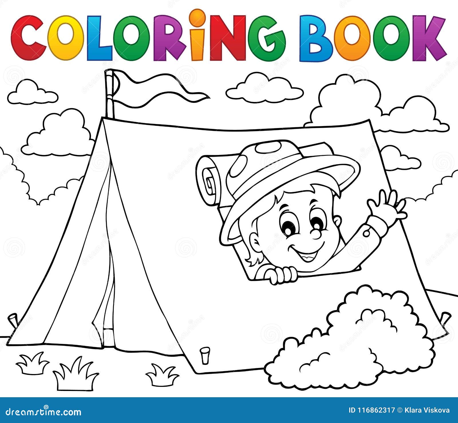 Desenhos de Acampamento Para Colorir e Imprimir - Pintar Grátis Online