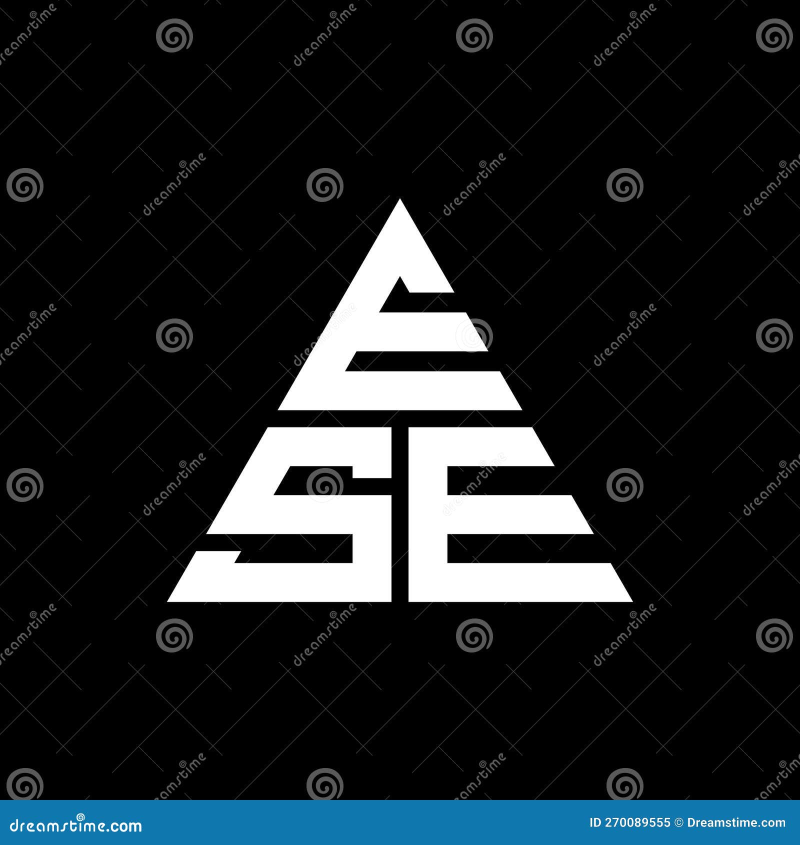 ese triangle letter logo  with triangle . ese triangle logo  monogram. ese triangle  logo template with red