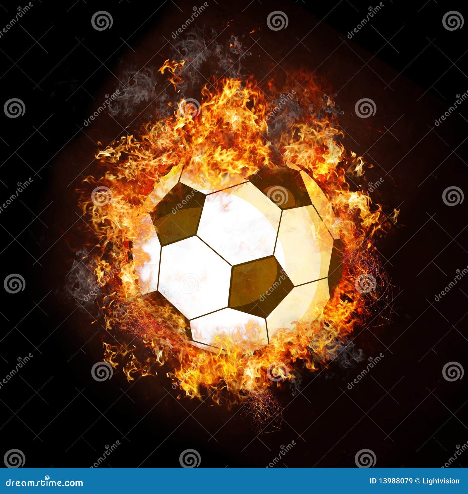 Jogo americano de futebol Fire Ice com bola esportiva de fogo e