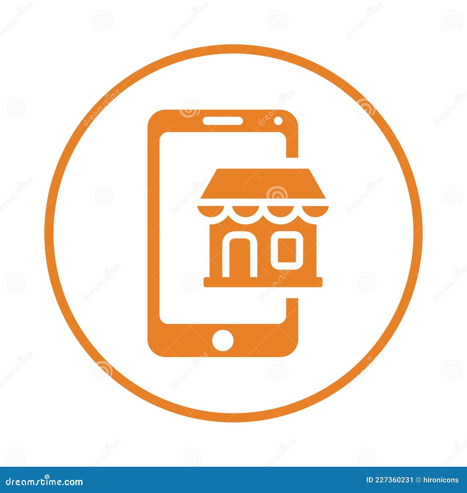 App, Icon. Orange Color Vector EPS Stock Vector