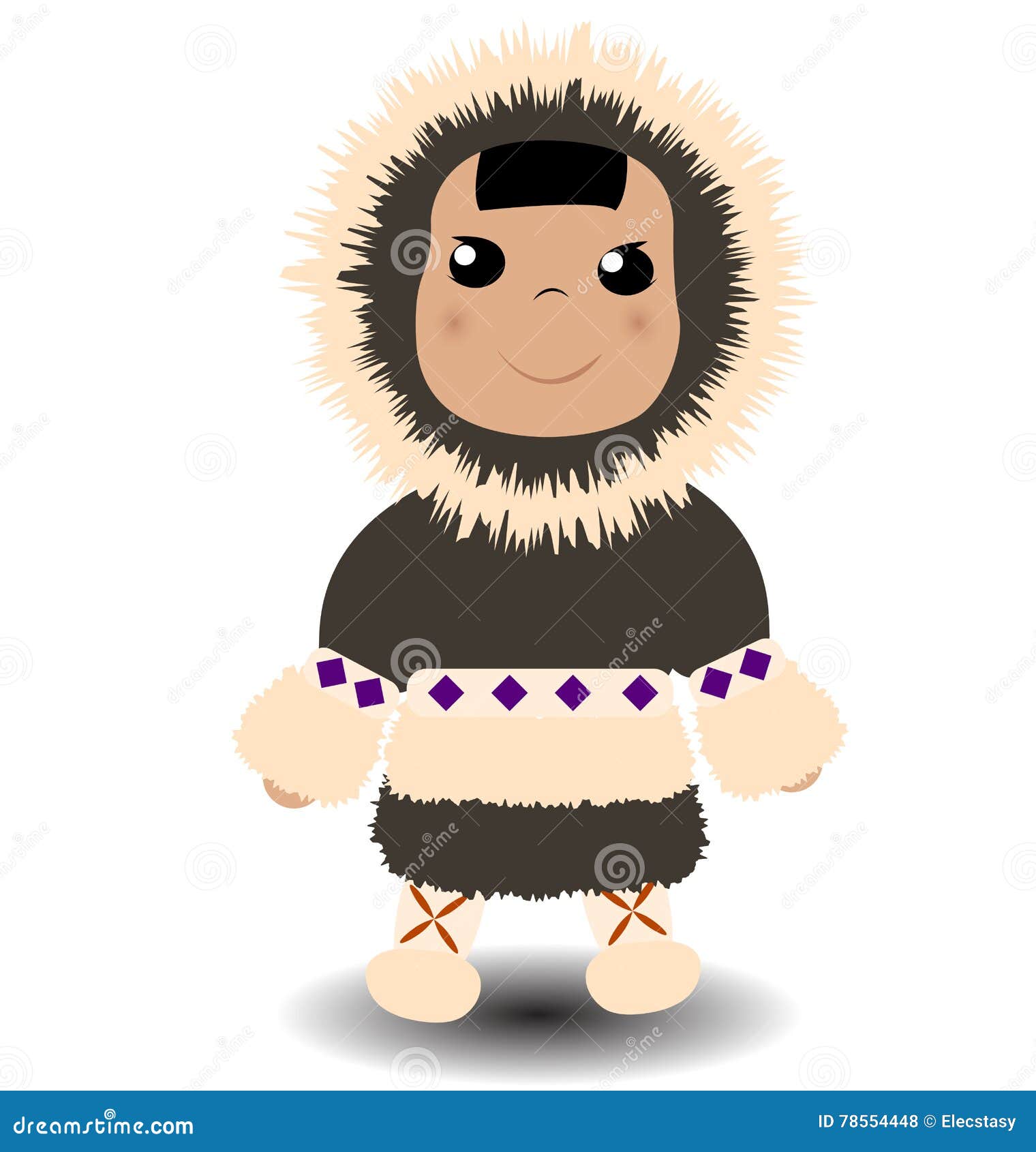 Eskimo stock vector. Illustration of cheerful, cute, alaska - 78554448