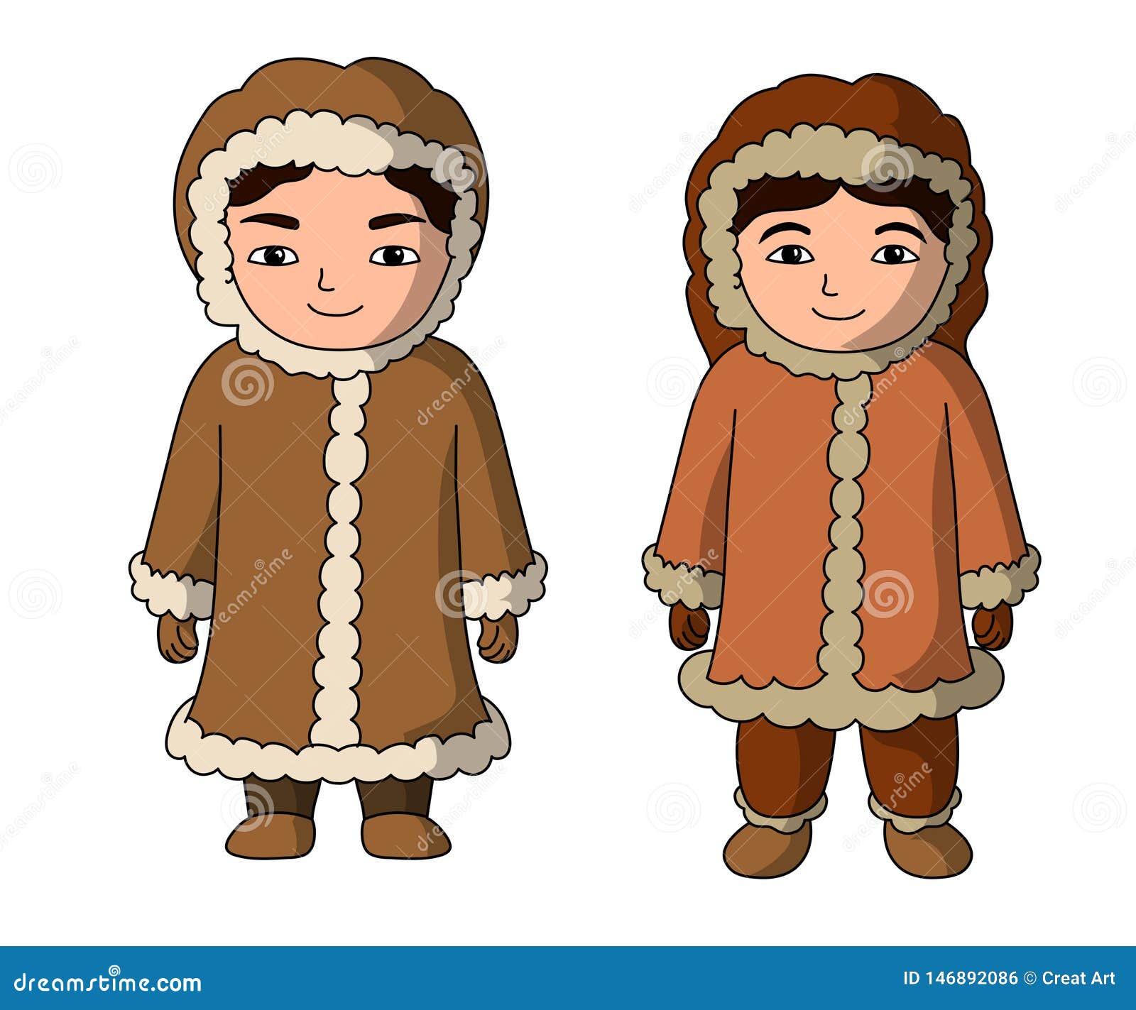 eskimo people  cartoon 