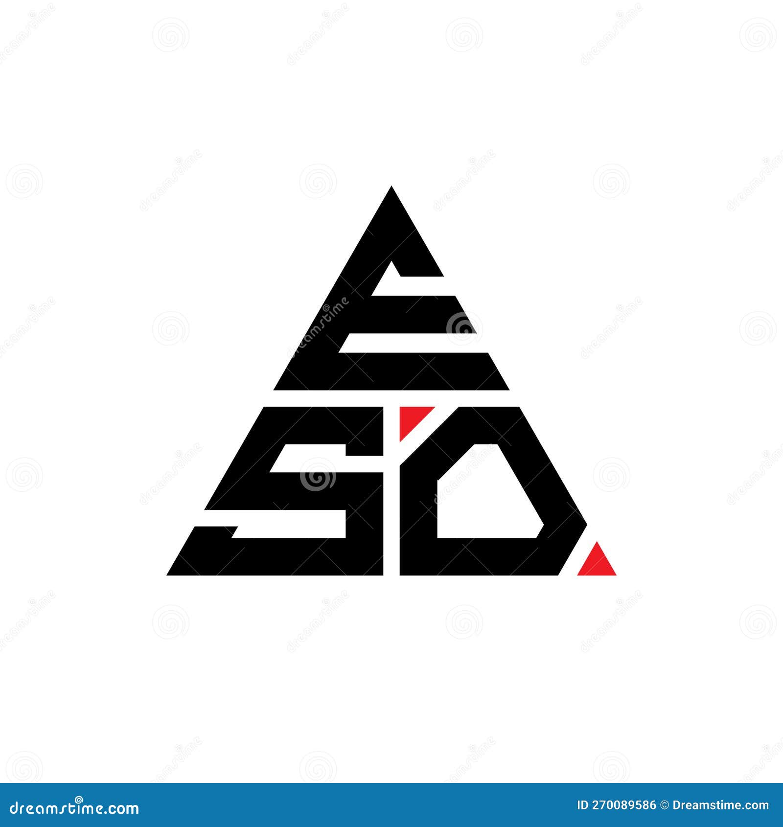 eso triangle letter logo  with triangle . eso triangle logo  monogram. eso triangle  logo template with red