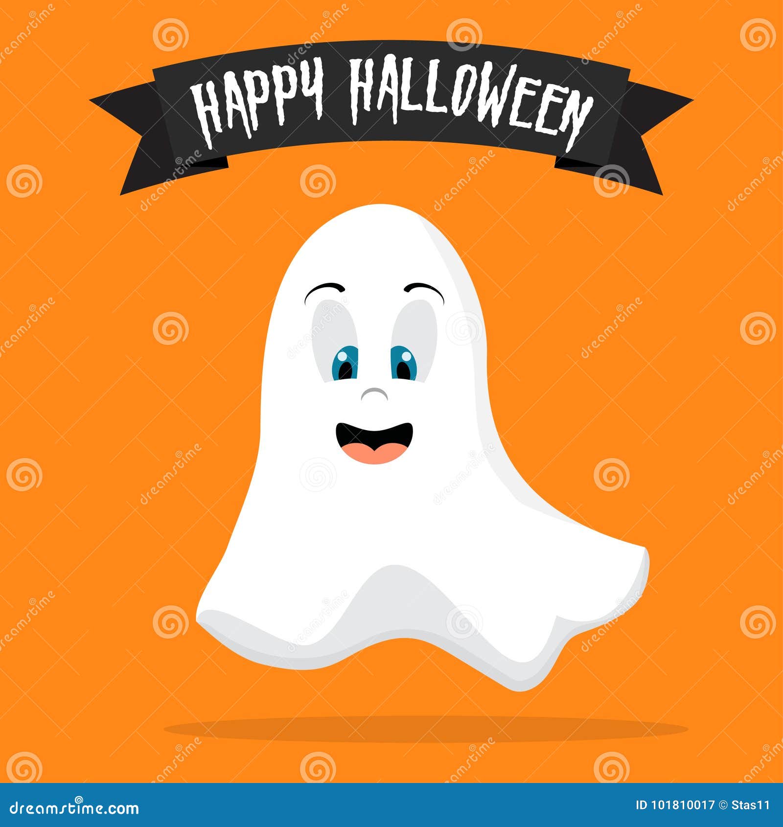 Desenho De Fantasma Bonito Ou Assustador De Halloween Com