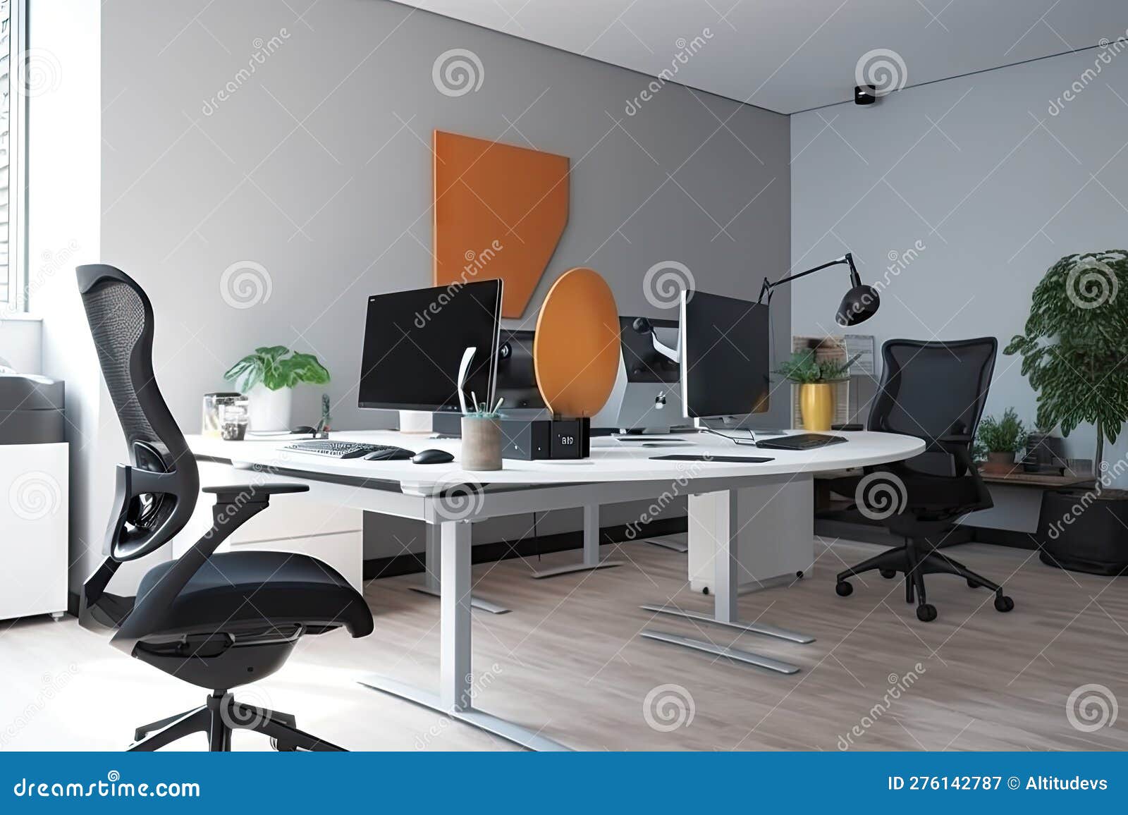 Espace Bureau Avec Mobilier Ergonomique Et Accessoires Pour Un Espace De  Travail Moderne Et Efficace Illustration Stock - Illustration du workspace,  efficace: 276142787