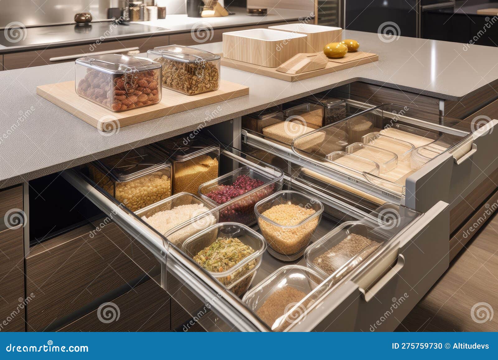 Espace De Rangement Et D'organisation Cuisine Avec Design Moderne