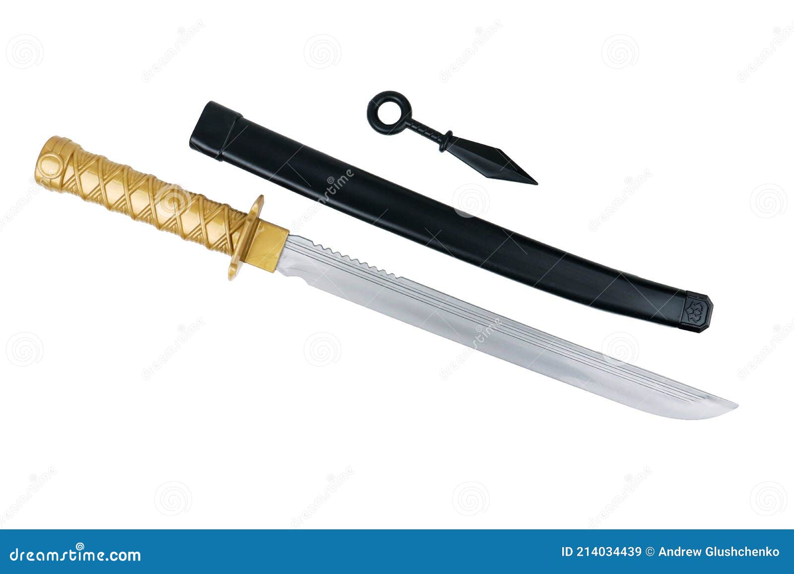 Espada Katana. Una Espada De Juguete Para Niños. Espada Japonesa. Sobre Un  Fondo Blanco Aislado Imagen de archivo - Imagen de duradero, potencia:  214034439