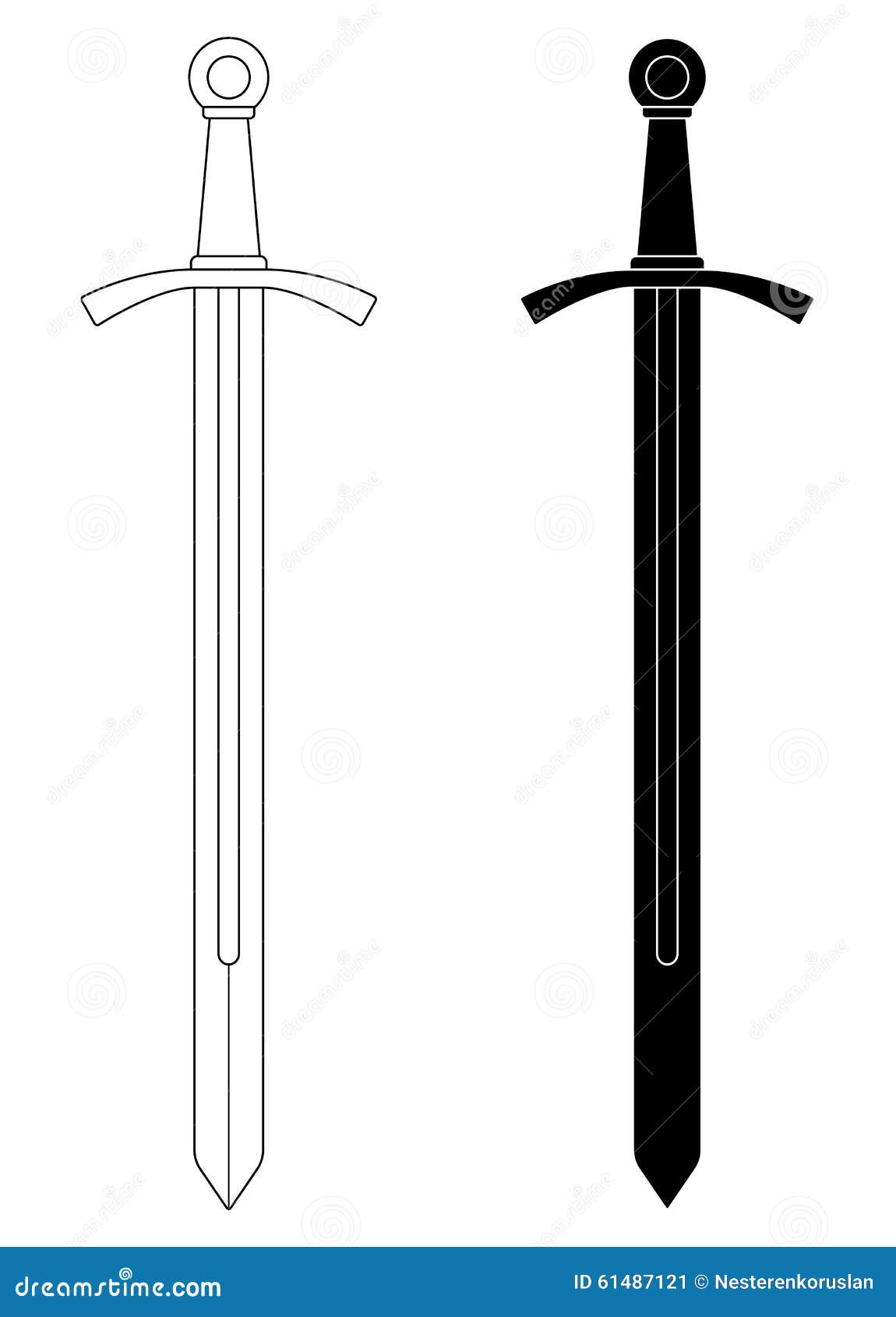 ilustração de cavaleiro medieval com espada 16469069 Vetor no Vecteezy