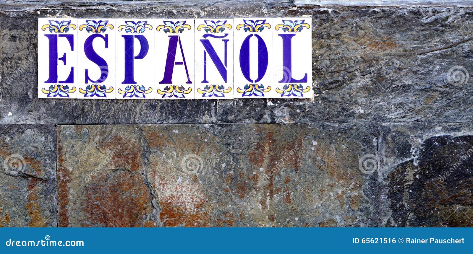 Espanol stock photo. Image of tile, showing, white, language 65621516