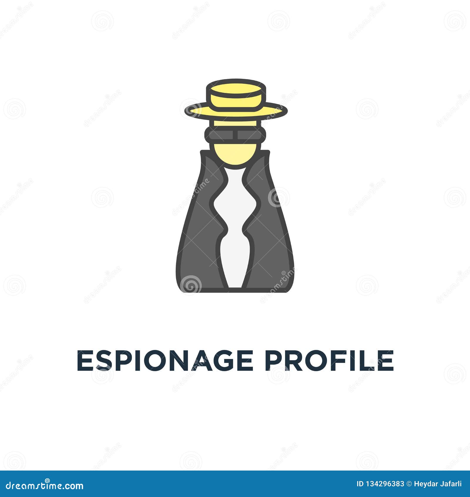 Espionage Profile Icon. Anonymous with Mask, Investigator, Detective ...