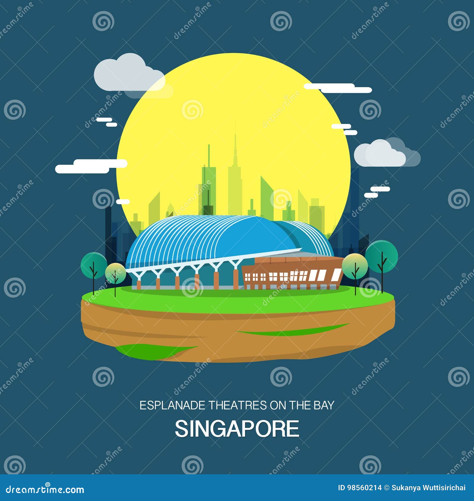 esplanade theatre on the bay landmrak in singapore 