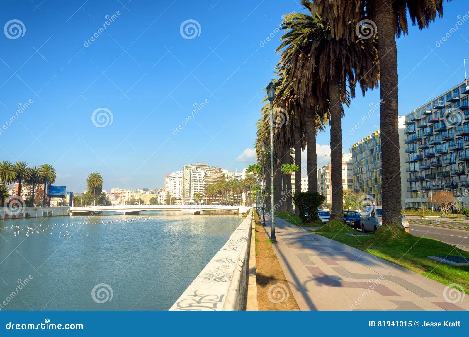 esplanade in vina del mar, chile