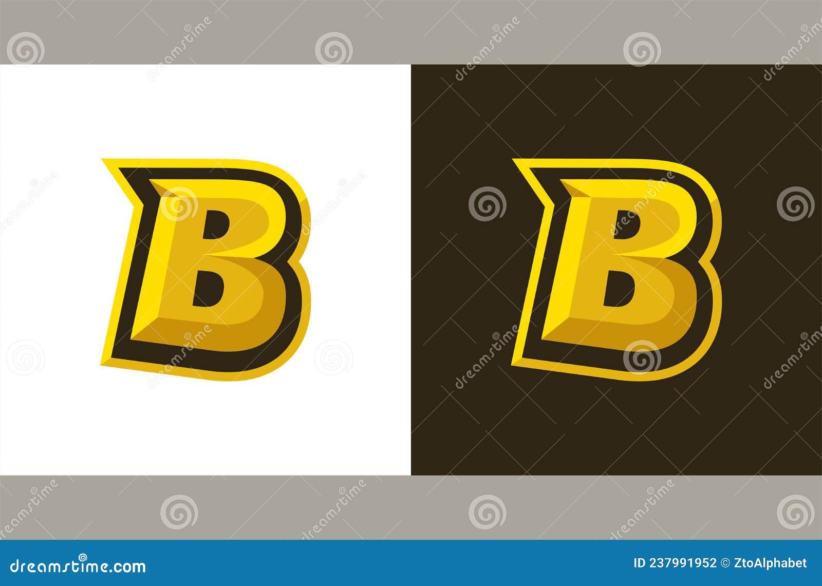 Esport Logo Initial B Sport Club Logotype Stock Vector Illustration