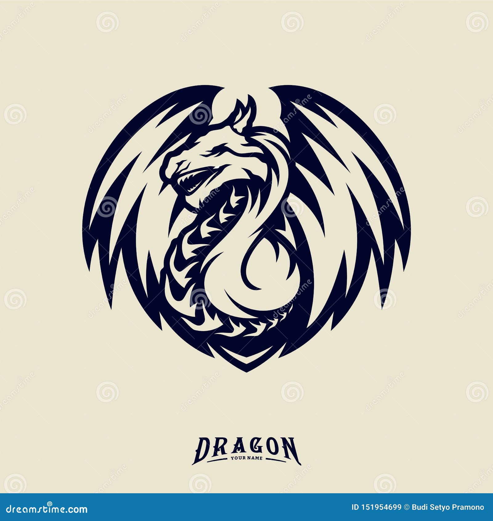 Design de logotipo de jogos de dragão esport