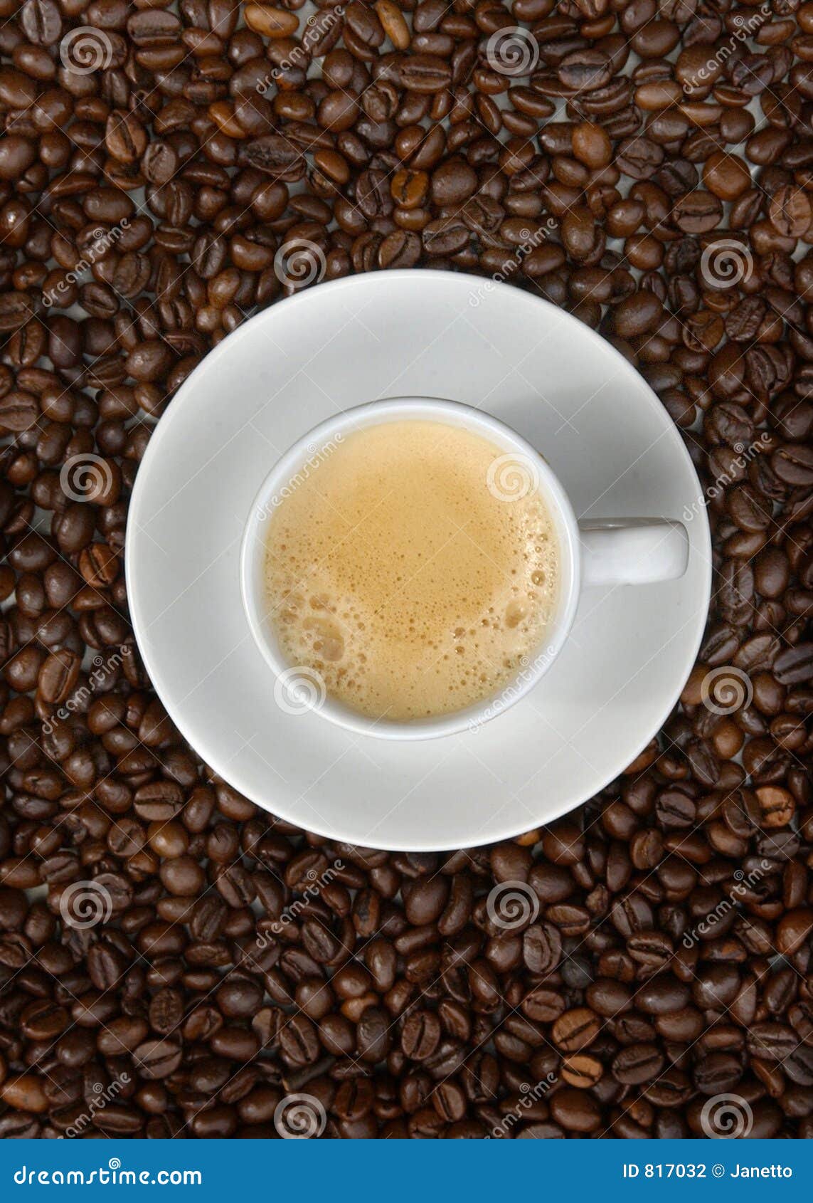 Espresso and beans up stock photo. Image of drink, white 817032