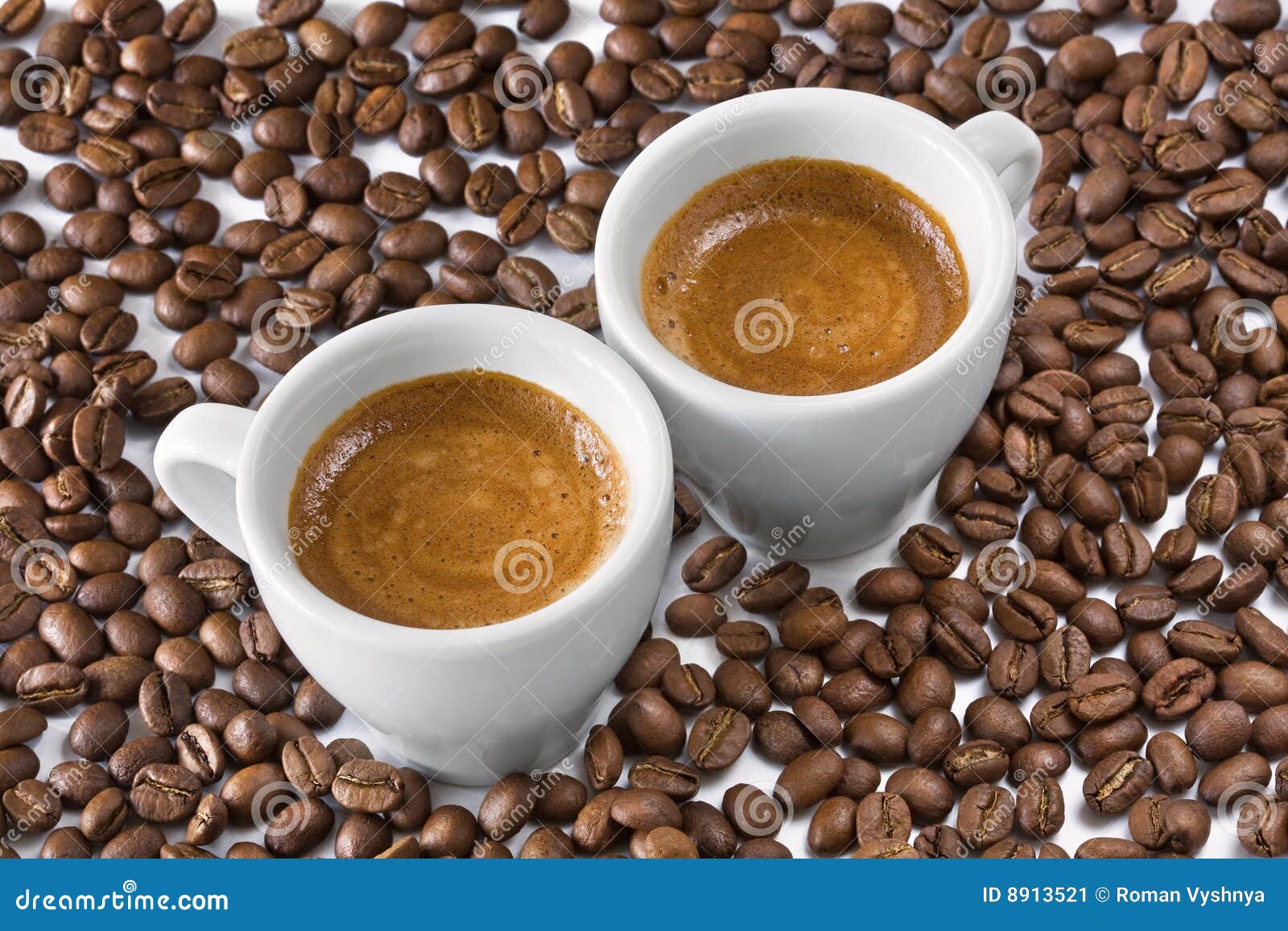 Espresso and coffee beans stock image. Image of robusta 8913521
