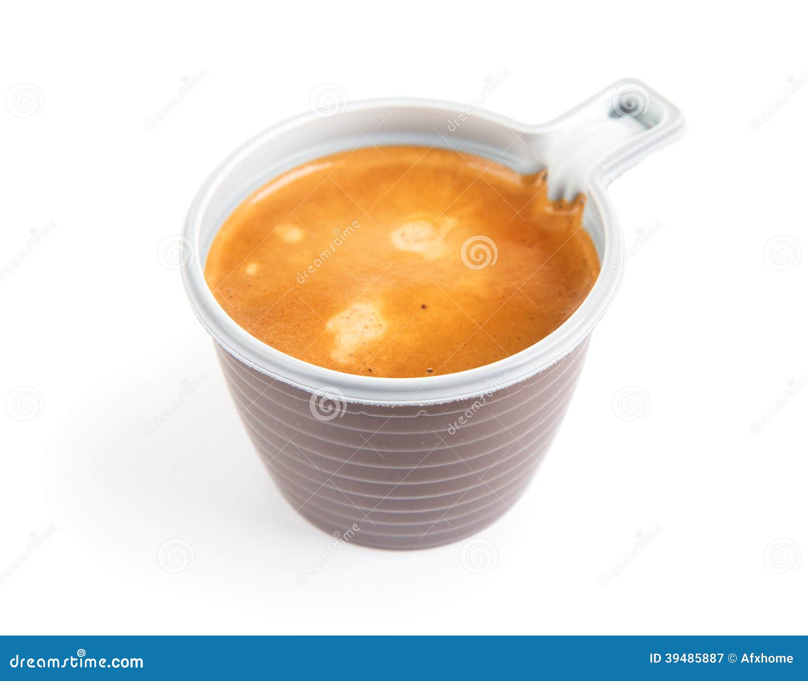 Espresso Coffee in a Disposable Cup on White Stock Image Image of cappuccino, macchiato 39485887