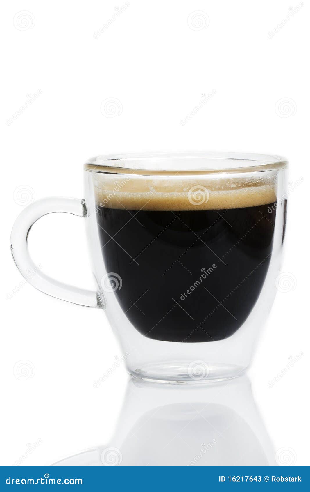 Espresso Coffee in a Glass Cup Stock Image Image of brewed, mocha