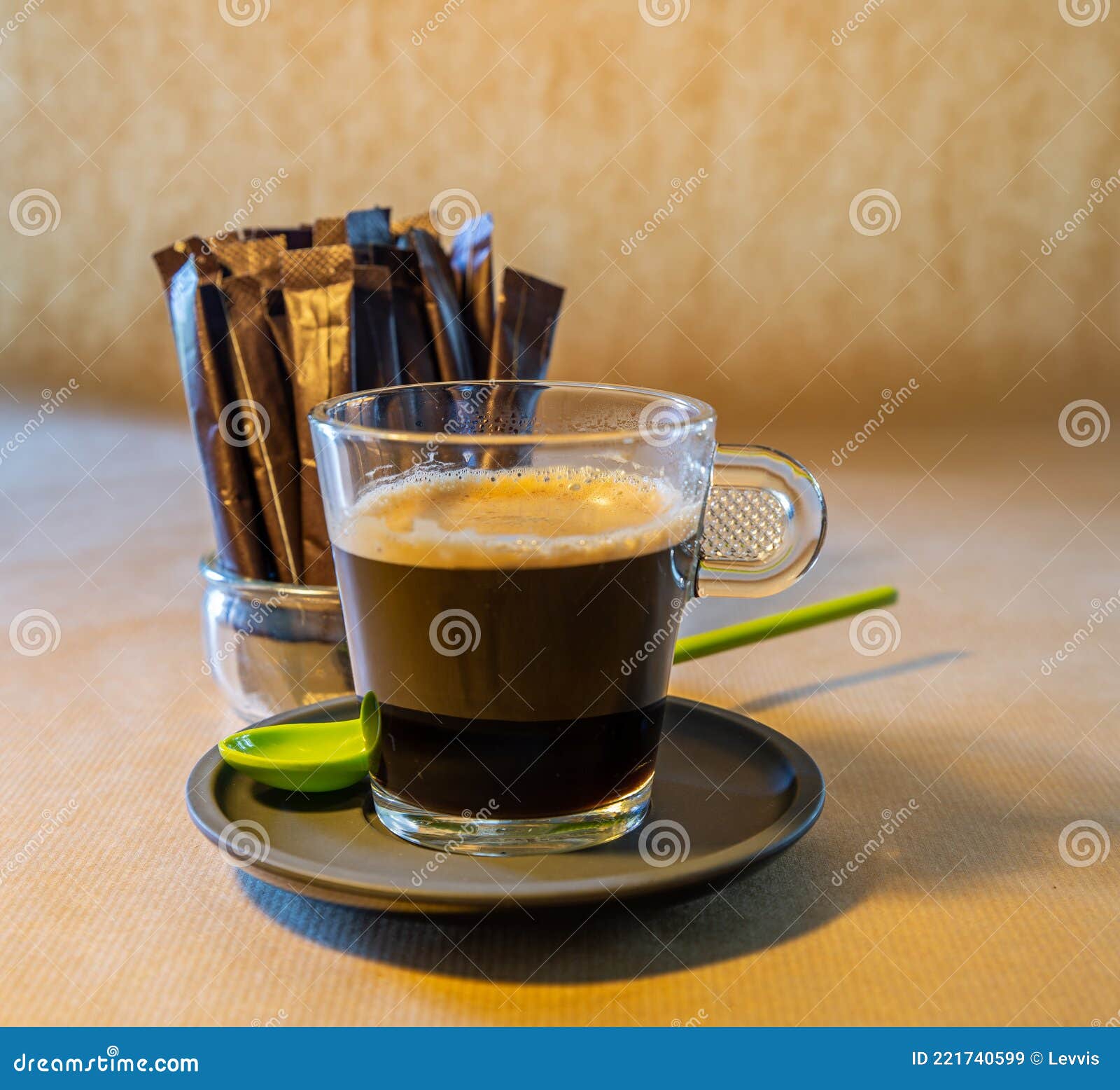 Espresso Coffee and Sugar Sticks Stock Image Image of dark, natural