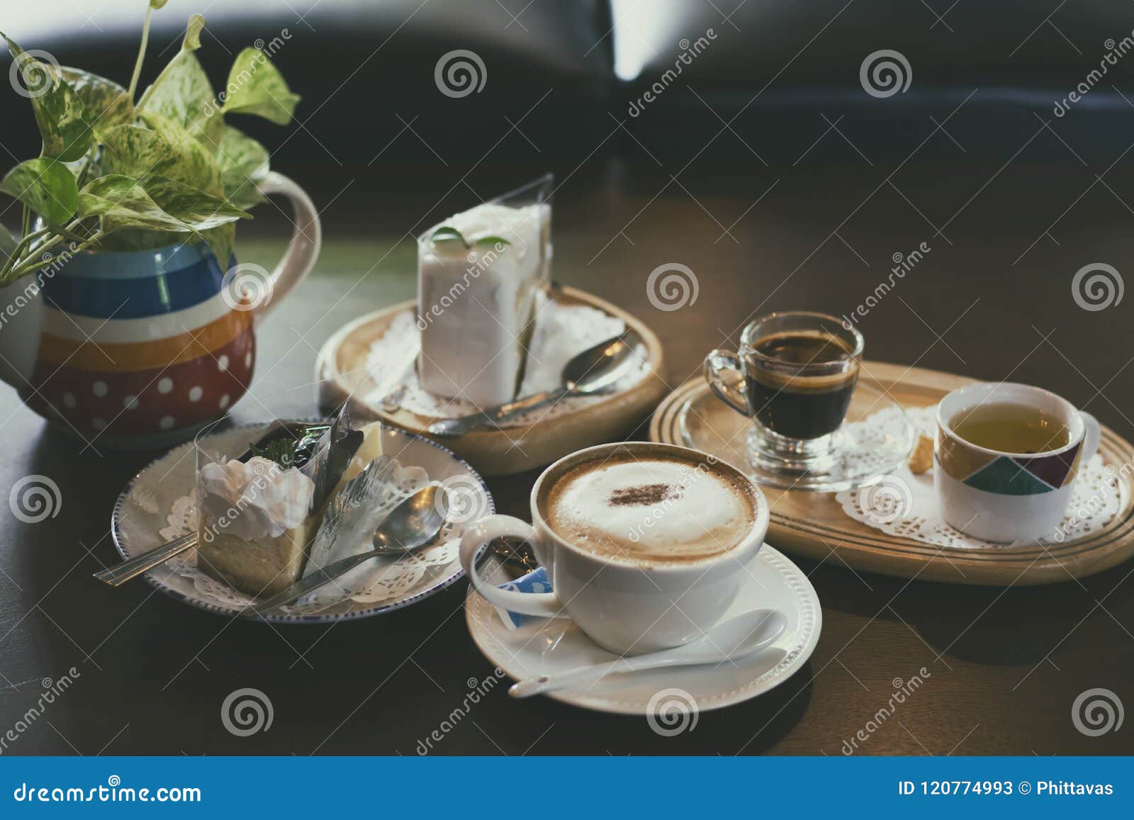 Espresso coffee and tea stock image. Image of black 120774993