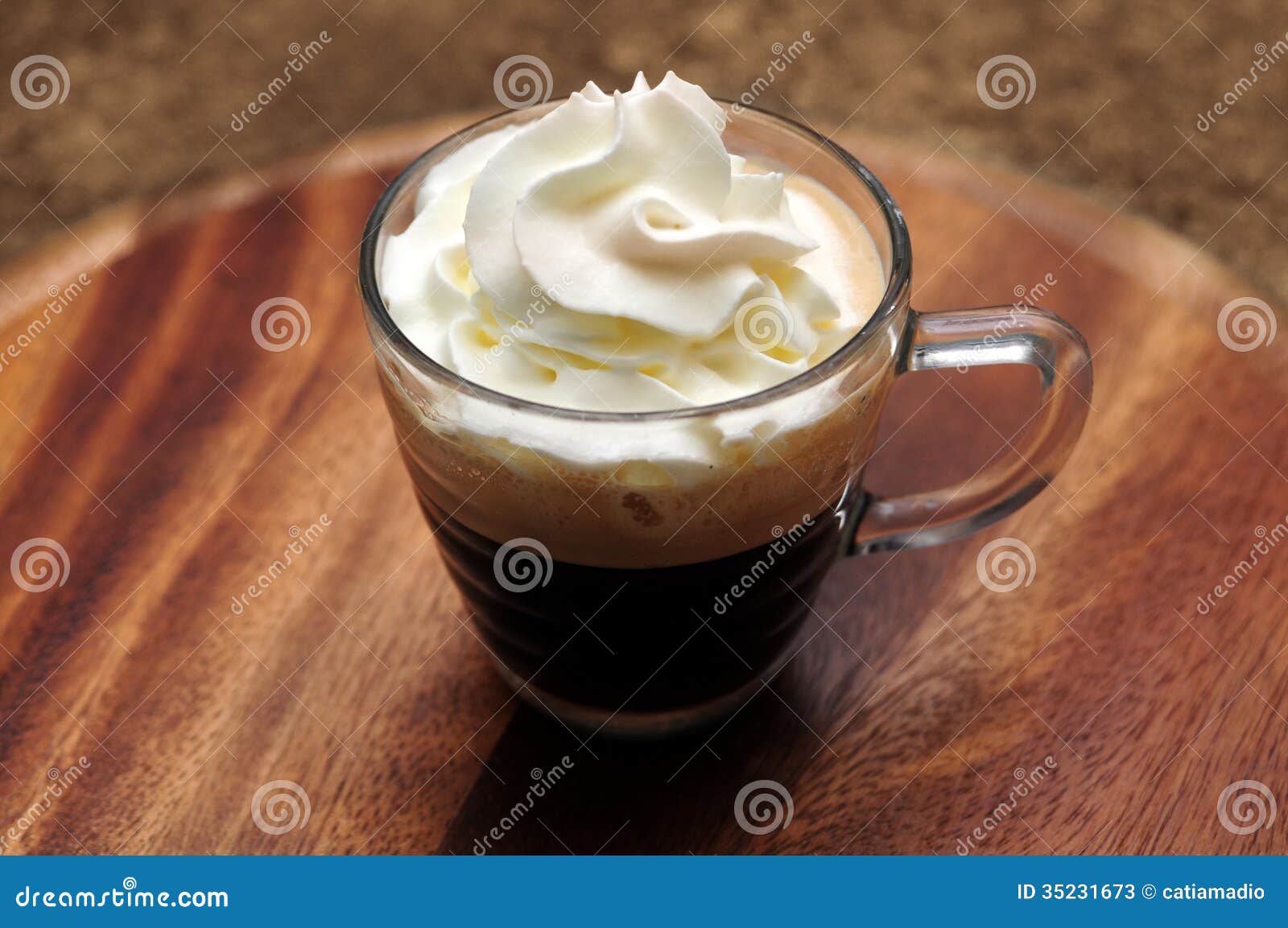 Espresso Coffee with White Cream Stock Image Image of tasty, cream