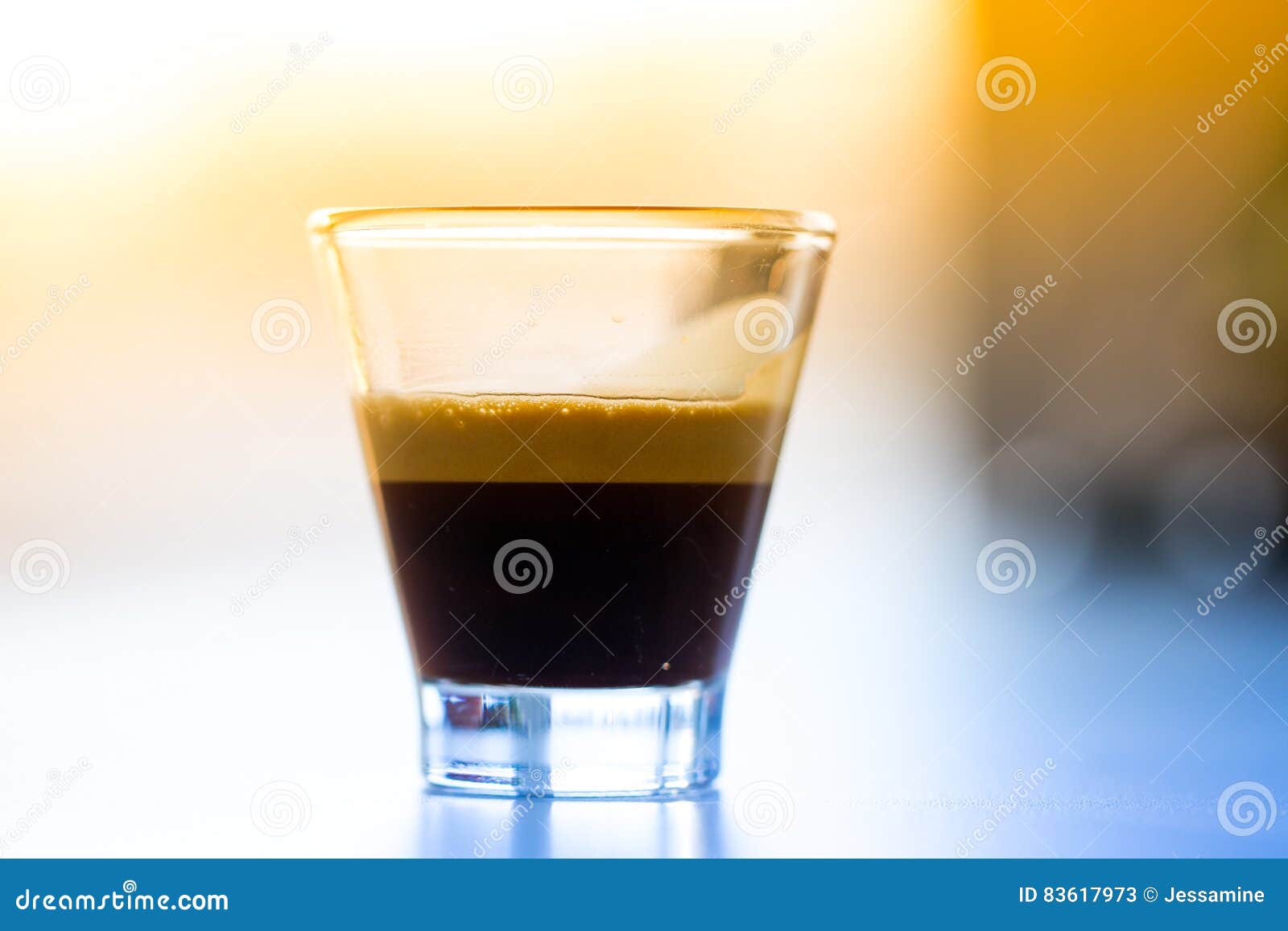 espresso in glass