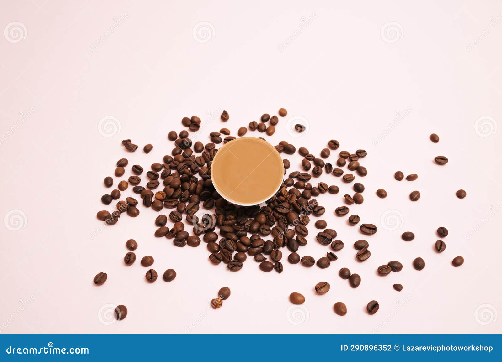 Espresso Ground Coffee Capsule with Coffee Beans Stock Photo Image of