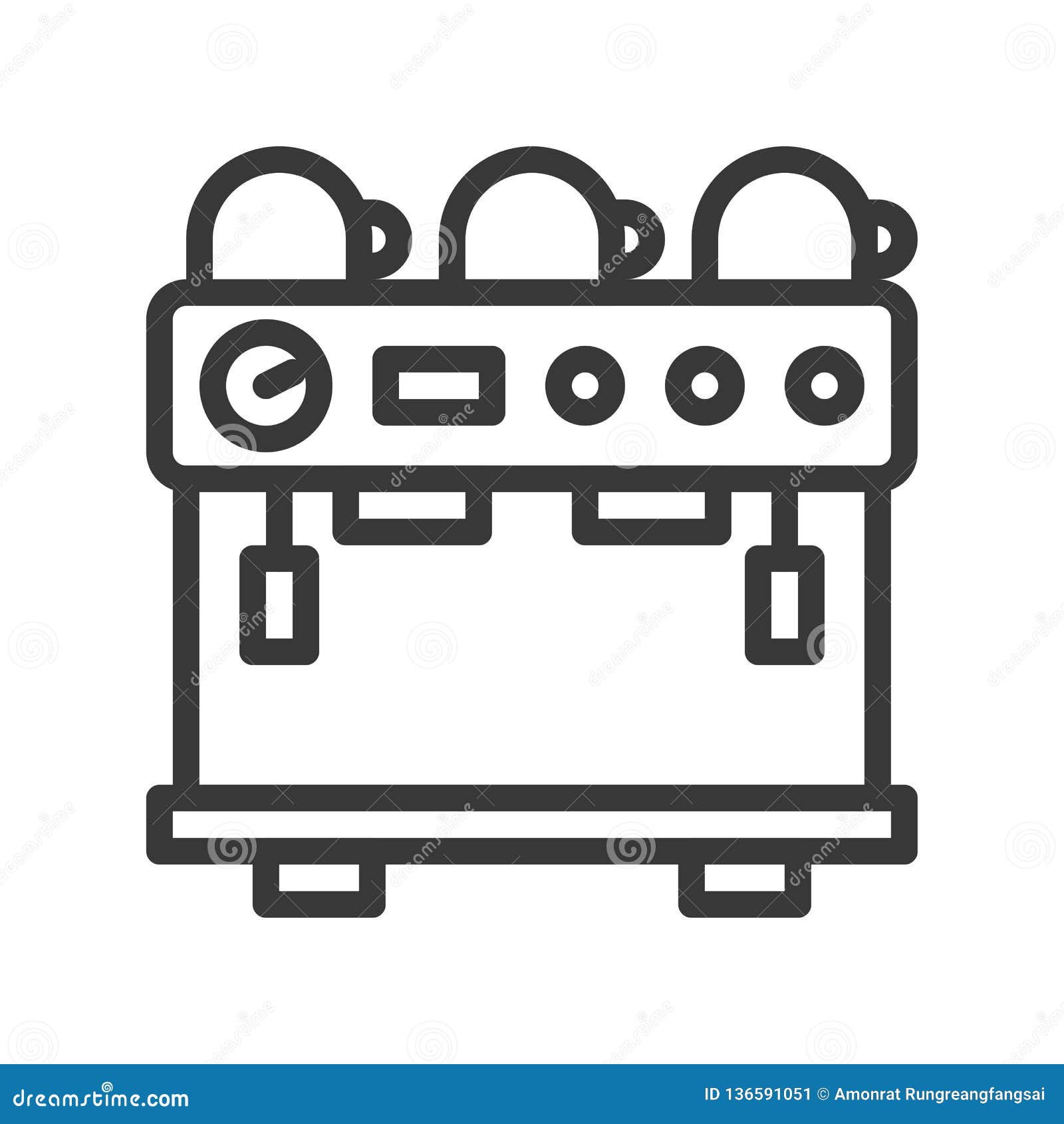Download Espresso Machine Vector, Coffee Related Line Style ...