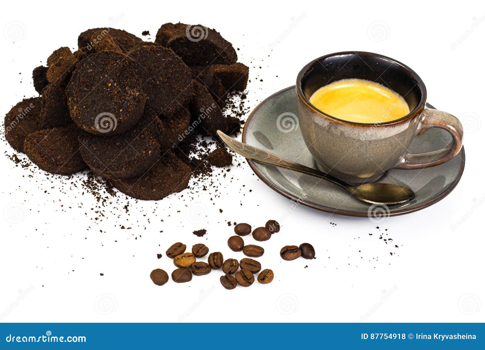 Espresso, Roasted Grain, Waste Coffee Maker Stock Photo Image of