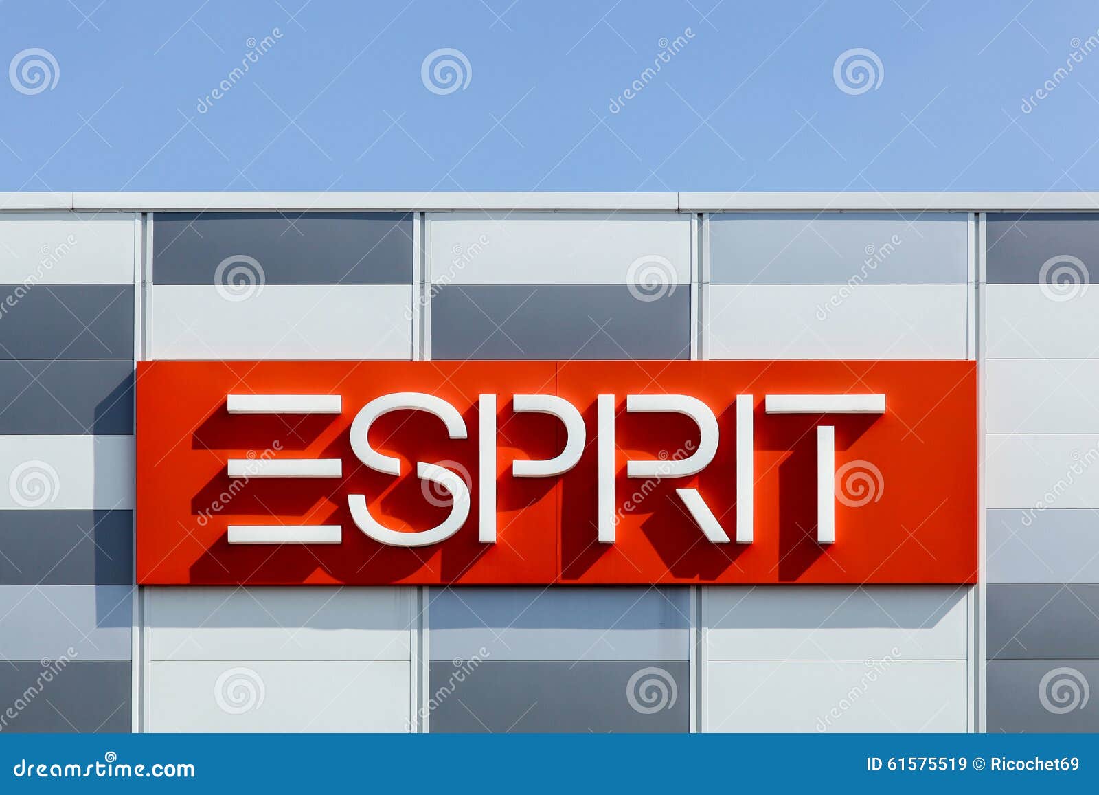 Esprit sign on a wall editorial stock image. Image of shop - 61575519