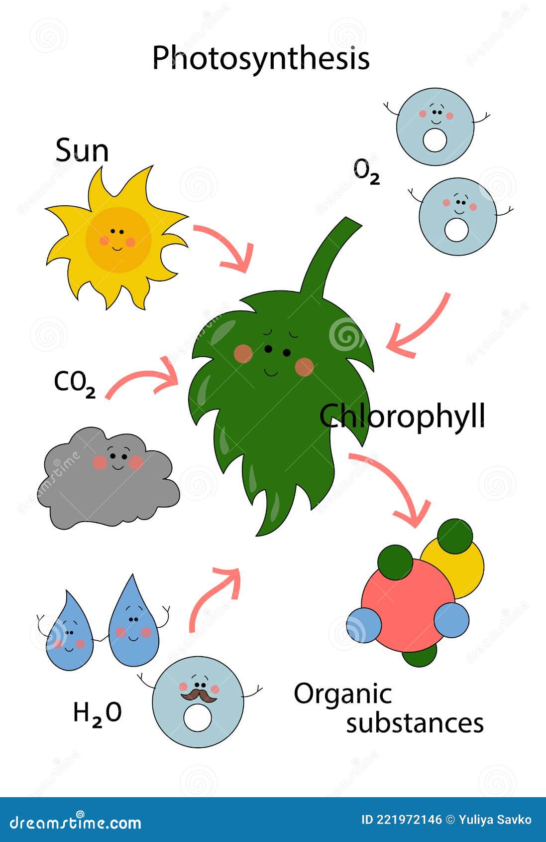 Esquema De Dibujos Animados Verdes De Fotosíntesis En Plantas Ilustración  del Vector - Ilustración de escuela, proceso: 221972146