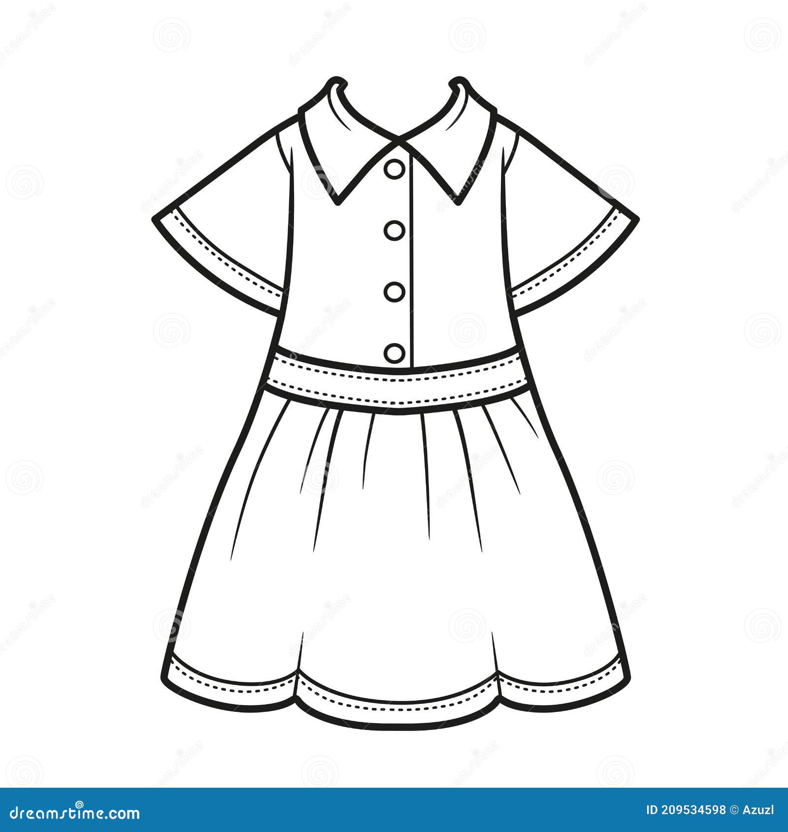 Esquema De La Camisa De Vestir Denim Para Colorear En Blanco Stock de  ilustración - Ilustración de colorante, negro: 209534598