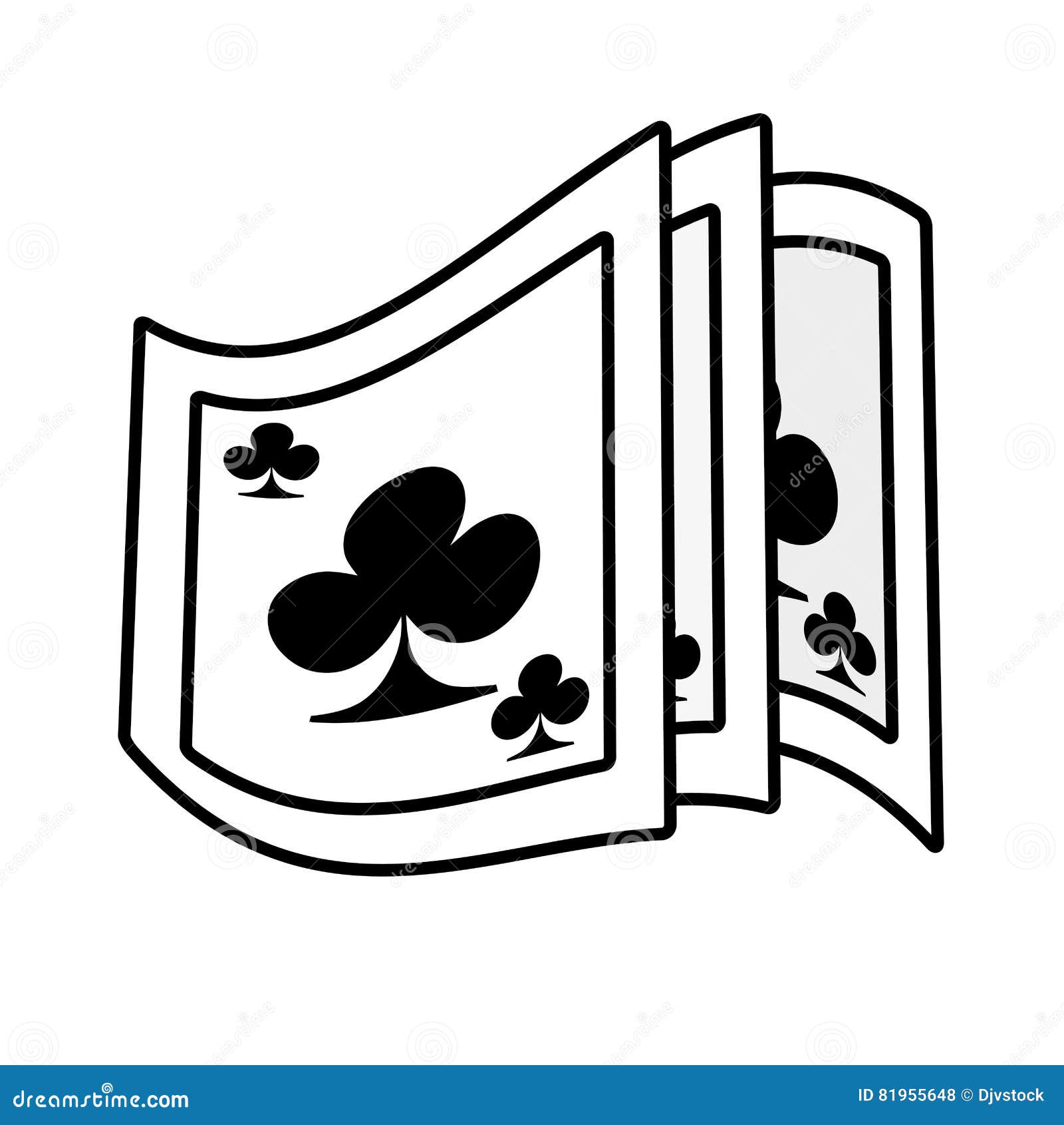 Esquema Del Mago Del Naipe Del Poker Ilustracion Del Vector