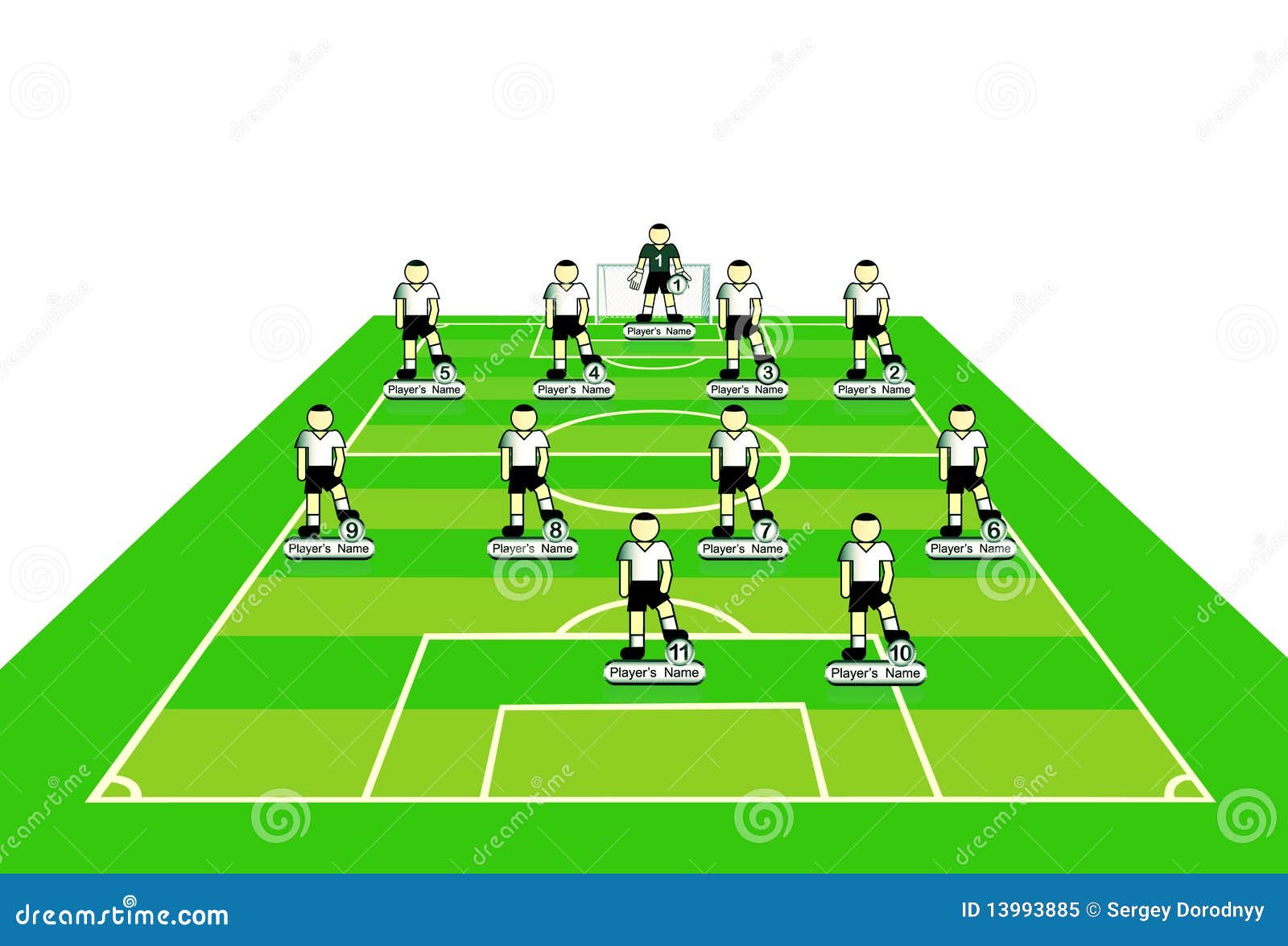 um campo de futebol cibernético azul com um esquema tático da disposição  dos jogadores de dois times de futebol no tabuleiro, organização de um  diagrama de jogo para um treinador da liga