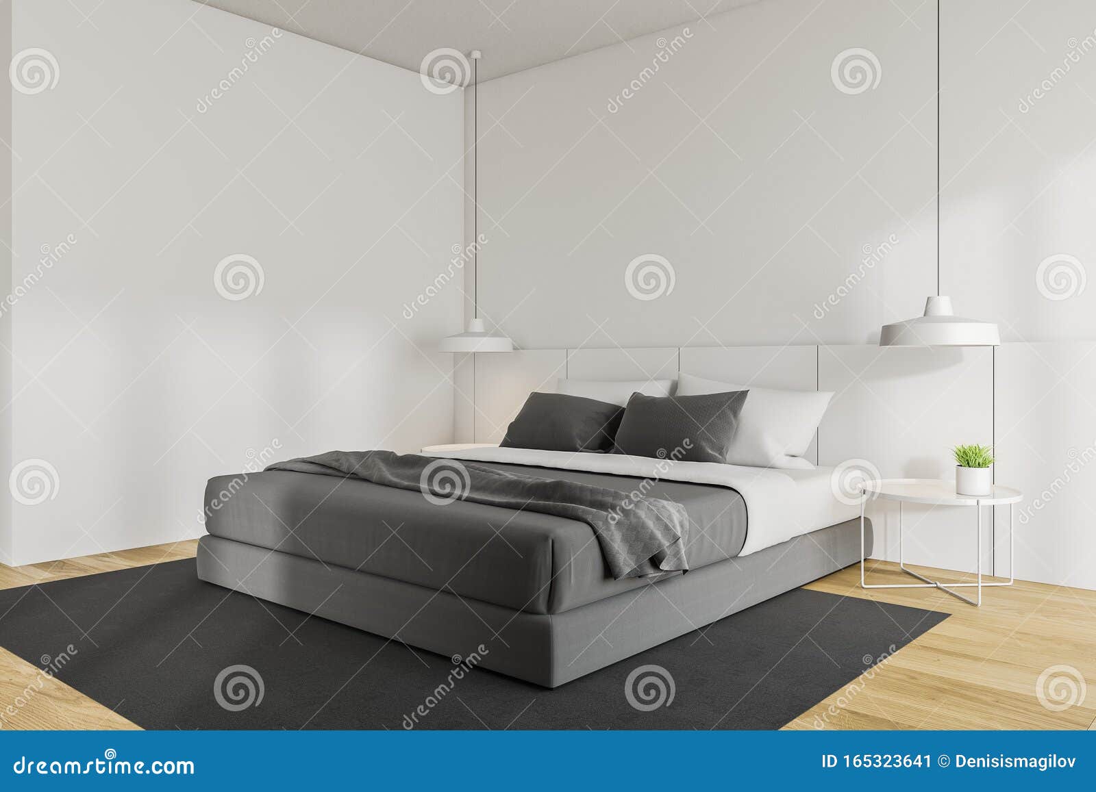 Esquina De Dormitorio Principal En Blanco Minimalista Stock De Ilustracion Ilustracion De Minimalista Principal 165323641