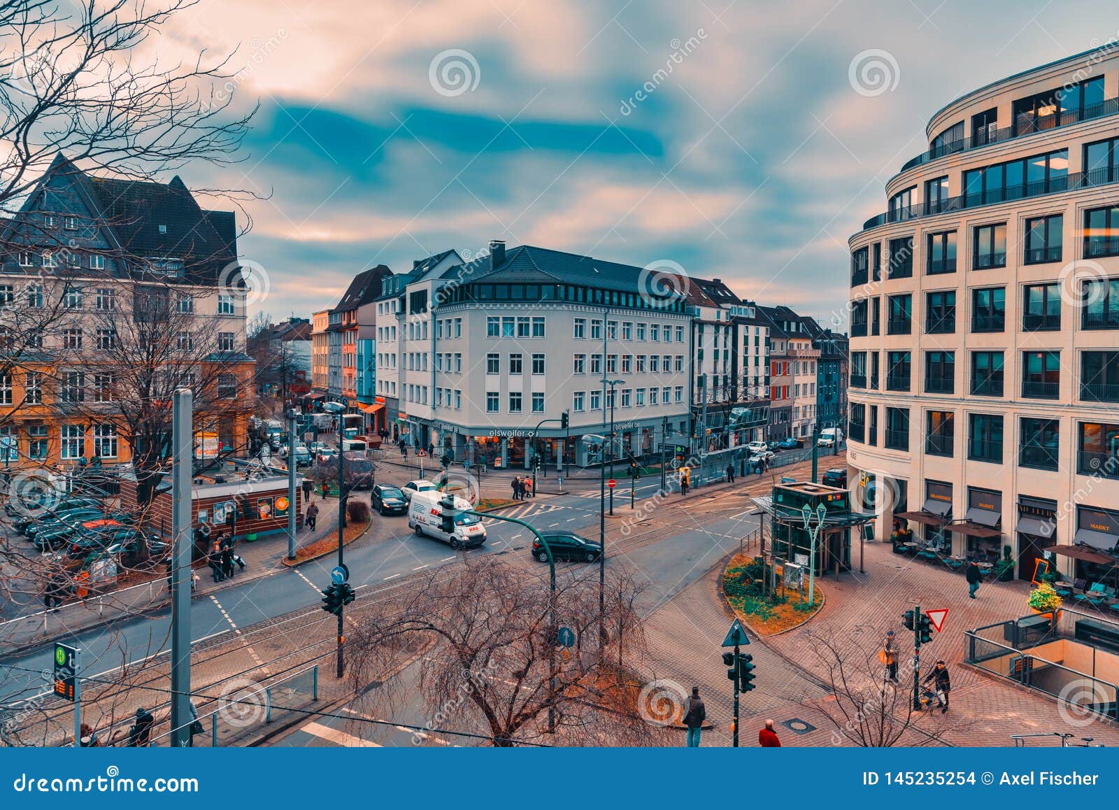 ESSEN, GERMANY JANUARY 25, 2017 the Ruettenscheider Stern is a Busy