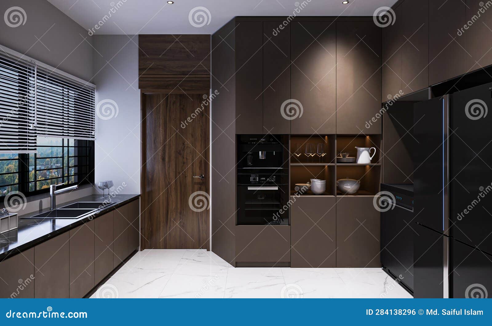 10 Essential Elements of a Modern Kitchen Design Stock Photo - Image of ...