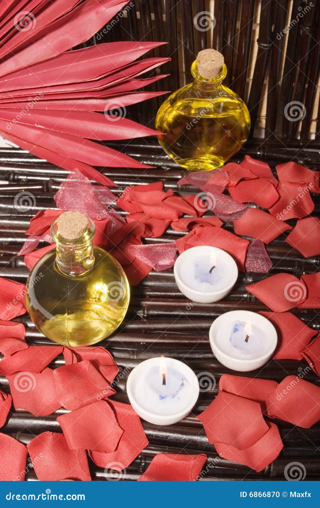 Essential oils and candles stock photo. Image of candle 6866870