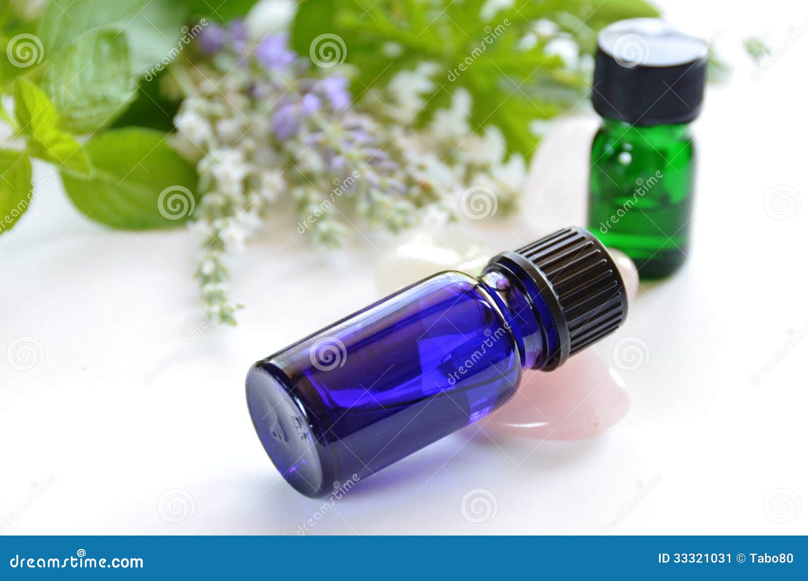 Essential Oils with Herbal Flower Stock Image Image of mint, herb