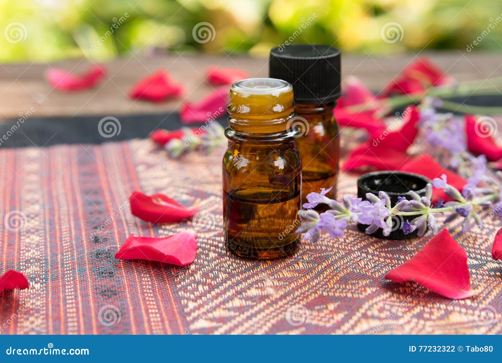 Essential Oils with Roses and Lavender Stock Photo Image of flowers